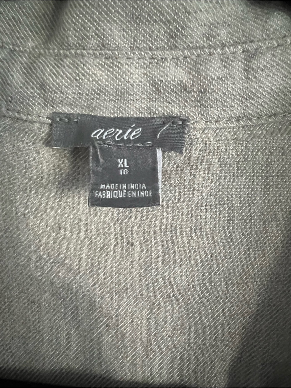Aerie Cotton Blend Button Up Shirt Sz X-Large - Picture 8 of 9